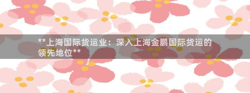 尊龙 贴吧：**上海国际货运业：深入上海金鹏国际货运的

