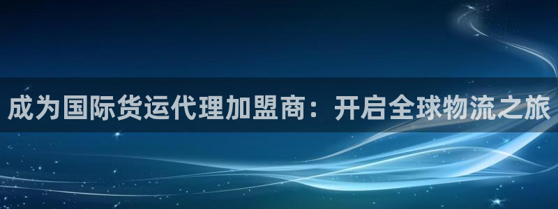 尊龙凯时平台有没有不到账的：成为国际货运代理加盟商：开启
