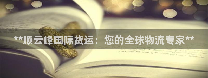 尊龙王t400：**顺云峰国际货运：您的全球物流专家**