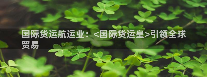 尊龙凯时网站网址：国际货运航运业：<国际货运皇>引领全球