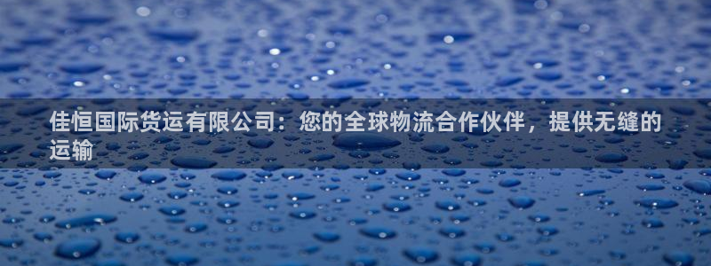 尊龙ag旗舰厅登录 租车app下载：佳恒国际货运有限公司